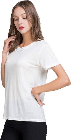 Alexander Women's Mulberry Silk T-Shirt Short-Sleeved T-Shirt in Saudi Arabia