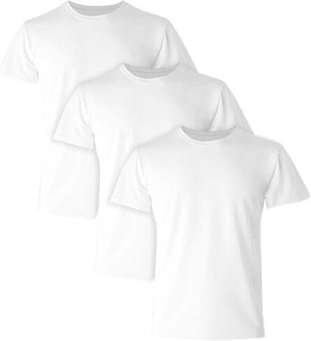 Hanes Mens Ultimate Big White T-Shirt 3-Pack, 2XB, White in Kuwait