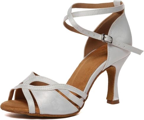 Women's Ballroom Dance Shoes Latin Salsa Dancing Shoes for Woman Practice Dance Heel,Model YC-D52 in Saudi Arabia