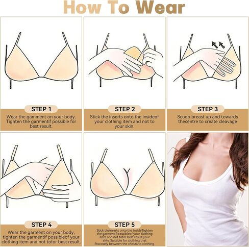 Ultra Push up Sticky Bra Pads Inserts,Double Sided Self Adhesive Bra Inserts,Stick on Bra for Sports Bra Swimsuit in Saudi Arabia