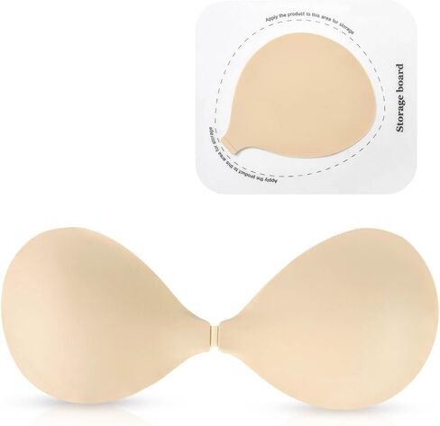 Sticky Bra Strapless Backless Push Up Adhesive Bra for Women - Silicone Reusable Lift for Backless Dress in Saudi Arabia