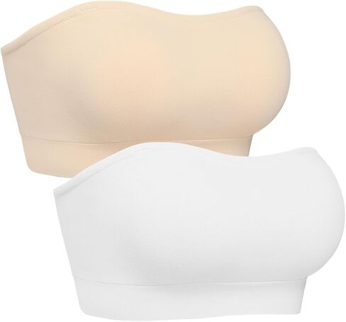 حمالات صدر بدون حمالات للنساء، مقاس S-XL، حمالة صدر مبطنة بالسيليكون غير قابلة للانزلاق مع حزام شفاف مجاني، حمالة صدر علوية لاسلكية in Kuwait