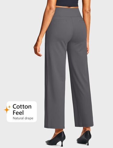 ISEEGZ 29" Women's Dressy Work Pants High Waist Pull on Wide Leg Slacks Trousers for Women Business Casual Trendy in Saudi Arabia