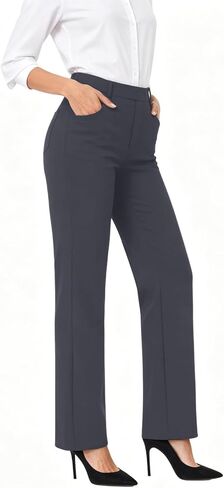 TOPYOGAS Womens High Waist Wide Leg Dress Pants Business Casual Stretchy Work Pants with Pockets Slacks Trousers in Saudi Arabia