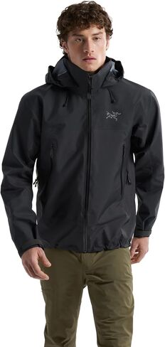 Arc'teryx Beta AR Men's Jacket | Waterproof, Windproof Gore-Tex Pro Shell Men's Winter Jacket with Hood for All Round Use | Black, Medium in Kuwait