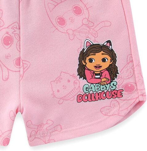 DREAMWORKS GABBY'S DOLLHOUSE Girls French Terry Short Sleeve T-Shirt and Shorts Set for Toddler to Big Kids in Kuwait