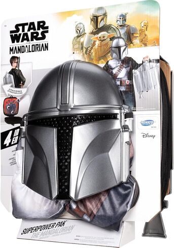 STAR WARS The Mandalorian SuperPower Pak - Backpack with Jetpack, Throwing Discs, Long Sleeve Costume Top, and Plastic Mask in Saudi Arabia