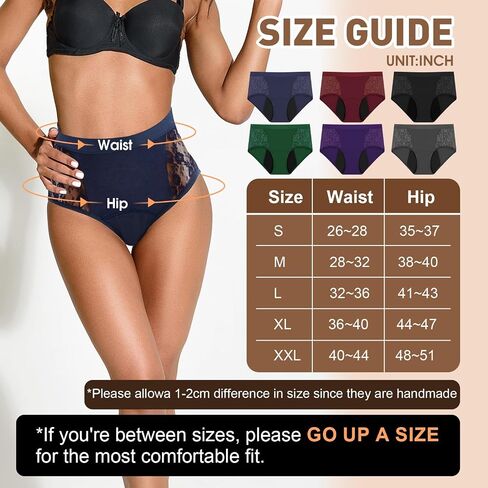 TUXIYA 6Pack Incontinence Underwear for Women, Leak Proof Underwear for Women Washable & Reusable for Leakage Protective Panties(Size:XL) in Kuwait