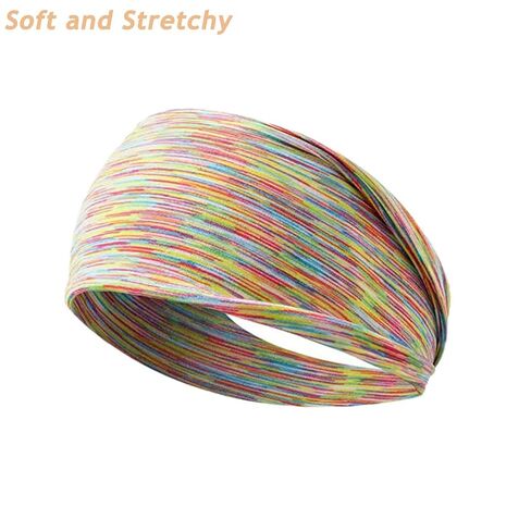Tress 03 Headbands for Women Non Slip Wide Sweat Band for Women Sweatbands Fashion Running Headband Elastic Soft Sports Stretchy Headbands for Makeup, Exercise, Gym, Yoga, Workout, 5pcs in Kuwait