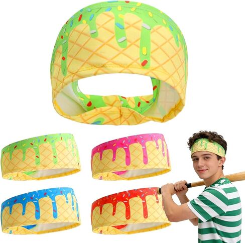 4PC Youth Baseball Headbands for Boys - Elastic Sweatband for Boys Baseball Men Women - Sports Headbands for Basketball Football Golf Team Gift - Soft Athletic Sweat Band for Teens Youth Professional in Saudi Arabia