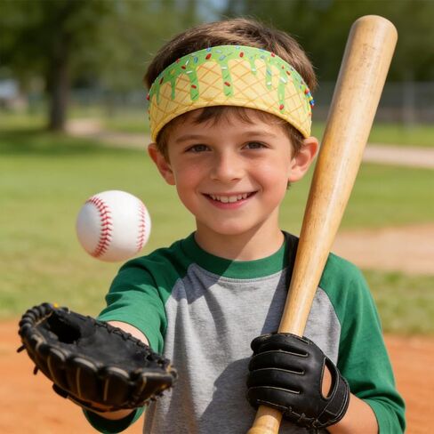 4PC Youth Baseball Headbands for Boys - Elastic Sweatband for Boys Baseball Men Women - Sports Headbands for Basketball Football Golf Team Gift - Soft Athletic Sweat Band for Teens Youth Professional in Saudi Arabia
