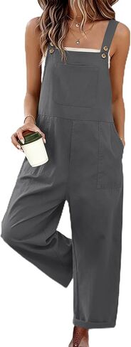 Ekouaer Overalls for Women Baggy Bib Jumpers Casual Sleeveless Jumpsuits One Piece Loose fit Rompers with Pockets 2026 in Kuwait