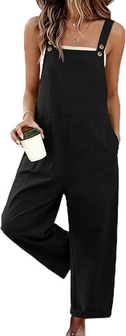 Ekouaer Overalls for Women Baggy Bib Jumpers Casual Sleeveless Jumpsuits One Piece Loose fit Rompers with Pockets 2026 in Kuwait
