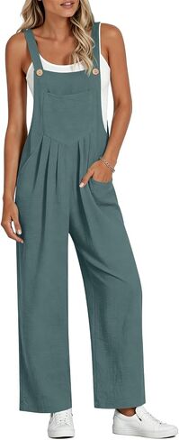 Anydoll Women's Overalls 2026 Summer Jumpsuits Casual Loose Sleeveless One Piece Adjustable Rompers With Pockets in Saudi Arabia