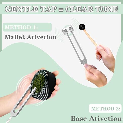 Tuning Forks for Healing Set – 432Hz, 528Hz, 128Hz, 136.1Hz, Weighted and Unweighted, Solfeggio Sound Therapy Tools for Chakra Balancing, Meditation, Yoga, Stress Relief with Mallet & Storage Bag in Saudi Arabia