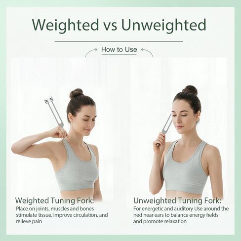 Tuning Forks for Healing Set – 432Hz, 528Hz, 128Hz, 136.1Hz, Weighted and Unweighted, Solfeggio Sound Therapy Tools for Chakra Balancing, Meditation, Yoga, Stress Relief with Mallet & Storage Bag in Saudi Arabia