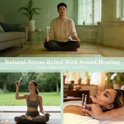 Tuning Forks for Healing Set – 432Hz, 528Hz, 128Hz, 136.1Hz, Weighted and Unweighted, Solfeggio Sound Therapy Tools for Chakra Balancing, Meditation, Yoga, Stress Relief with Mallet & Storage Bag in Saudi Arabia