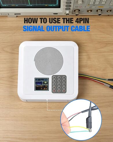 Adjustable Schumann Resonance Generator (0.1Hz-30KHz), 6 Adjustable Modes, 1-48H Timer, Color LCD Screen with Numeric Keypad, Adjustable Volume Headphones, USB Powered in Kuwait