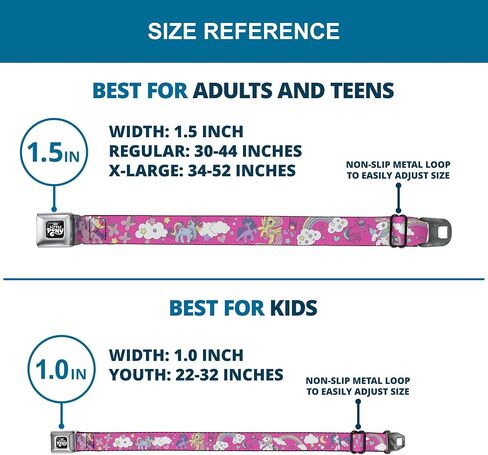 My Little Pony Belt, Seatbelt Buckle Belt, My Little Pony Ponies and Cutie Marks Collage Multi Color, Adjustable in Kuwait