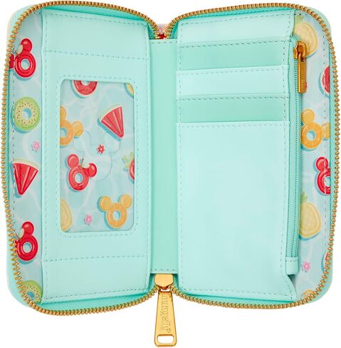 Loungefly Disney: Mickey and Minnie - Beach Fun - محفظة بسحاب مع 4 فتحات للبطاقات - رائعة للأطفال والكبار - محافظ قابلة للتجميع in Kuwait