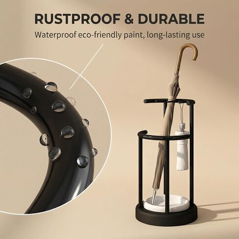 Umbrella Stand with Detachable Drip Tray, Umbrella Holder for Entryway, Rust Proof Umbrella Storage Rack for Homes, Offices, Mudrooms in Saudi Arabia