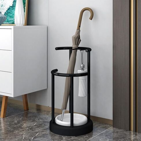 Umbrella Stand with Detachable Drip Tray, Umbrella Holder for Entryway, Rust Proof Umbrella Storage Rack for Homes, Offices, Mudrooms in Saudi Arabia