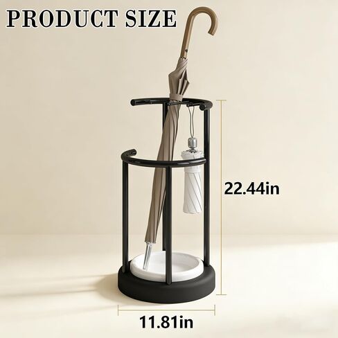 Umbrella Stand with Detachable Drip Tray, Umbrella Holder for Entryway, Rust Proof Umbrella Storage Rack for Homes, Offices, Mudrooms in Saudi Arabia