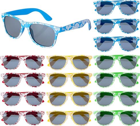 Hawaiian Flower Glasses Decorations Hawaiian Glasses for Tropical Beach Summer Pool Birthday Party Favor Supplies in Saudi Arabia
