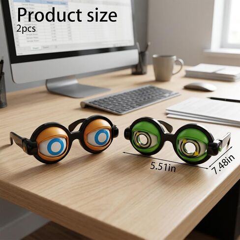 2-Piece Set with Funny Goggles, Funny Goggles and Funny Glasses for Adults, Classic and Vibrant Green Styles for Parties and Events in Saudi Arabia