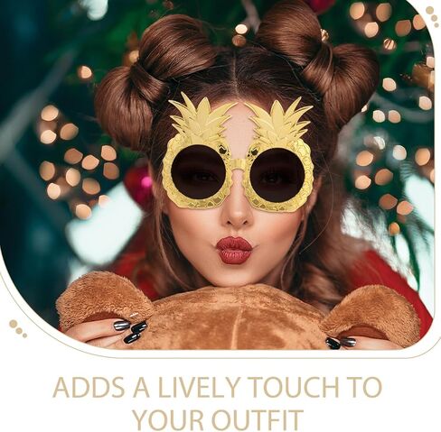 Pineapple Sunglasses for Kids Adult Funny Fruit Sunglasses Luau Party Glasses Beach Hawaiian Swimming Pool Silly and Fun Summer Accessories in Kuwait
