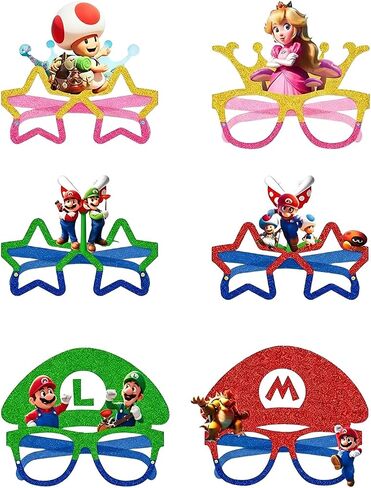 12Pcs Bros Party Decorative Glasses Mask, Cosplay Eyewear, Reusable Lightweight Shatterproof for cosplay in Saudi Arabia