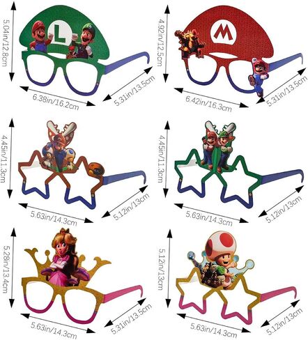 12Pcs Bros Party Decorative Glasses Mask, Cosplay Eyewear, Reusable Lightweight Shatterproof for cosplay in Saudi Arabia