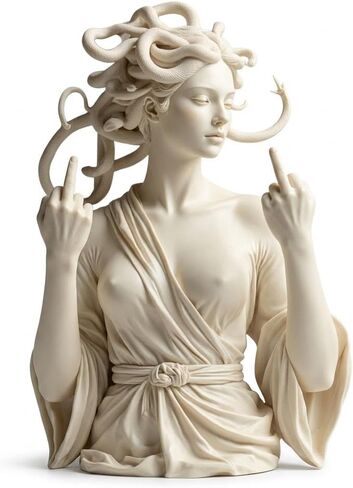 Medusa Statue,8" H Greek Mythology Resin Sculpture,Gothic Decor,Bookshelf Decor,Unique Gift for Gothic Lovers - Double Defiance Edition in Kuwait
