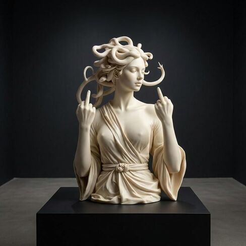 Medusa Statue,8" H Greek Mythology Resin Sculpture,Gothic Decor,Bookshelf Decor,Unique Gift for Gothic Lovers - Double Defiance Edition in Kuwait