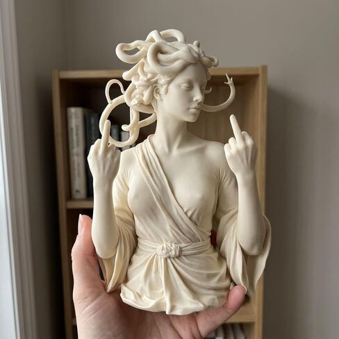 Medusa Statue,8" H Greek Mythology Resin Sculpture,Gothic Decor,Bookshelf Decor,Unique Gift for Gothic Lovers - Double Defiance Edition in Kuwait