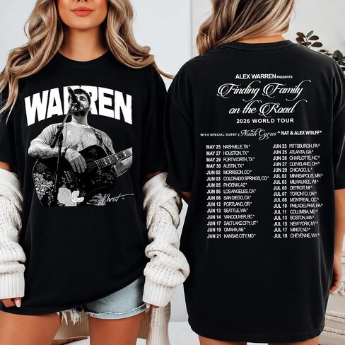 W.a.r.r.e.n Shirt, Tour 2026 Vintage Ind.ie Music Aesthetic Alex T-Shirt, Concert Outfit Gift Multi Color in Kuwait
