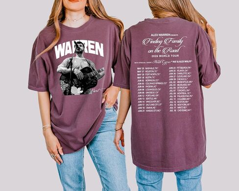 W.a.r.r.e.n Shirt, Tour 2026 Vintage Ind.ie Music Aesthetic Alex T-Shirt, Concert Outfit Gift Multi Color in Kuwait