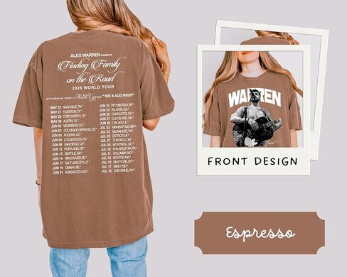 W.a.r.r.e.n Shirt, Tour 2026 Vintage Ind.ie Music Aesthetic Alex T-Shirt, Concert Outfit Gift Multi Color in Kuwait