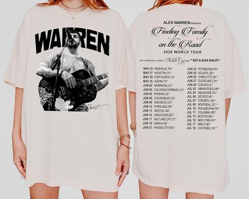 W.a.r.r.e.n Shirt, Tour 2026 Vintage Ind.ie Music Aesthetic Alex T-Shirt, Concert Outfit Gift Multi Color in Kuwait