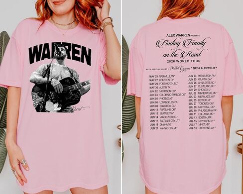 W.a.r.r.e.n Shirt, Tour 2026 Vintage Ind.ie Music Aesthetic Alex T-Shirt, Concert Outfit Gift Multi Color in Kuwait