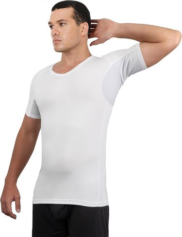 Sweatproof Undershirts for Men with Sweat Pads, Modal V-Neck Undershirt, Moisture Wicking, Anti-Odor, Invisible Fit in Saudi Arabia