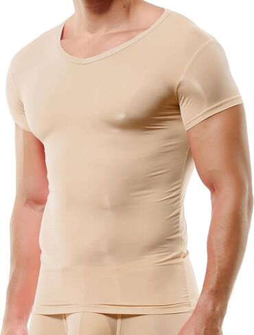 DTODWW Men's Undershirts Soft V Neck Short Sleeves T-Shirts Classic Tees for Men Slim Fit Sweat Shirts Solid Color Tops in Saudi Arabia
