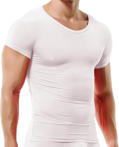 DTODWW Men's Undershirts Soft V Neck Short Sleeves T-Shirts Classic Tees for Men Slim Fit Sweat Shirts Solid Color Tops in Saudi Arabia