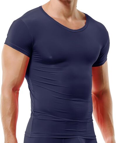 DTODWW Men's Undershirts Soft V Neck Short Sleeves T-Shirts Classic Tees for Men Slim Fit Sweat Shirts Solid Color Tops in Saudi Arabia