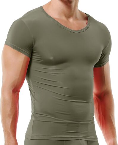 DTODWW Men's Undershirts Soft V Neck Short Sleeves T-Shirts Classic Tees for Men Slim Fit Sweat Shirts Solid Color Tops in Saudi Arabia