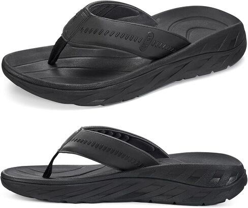ZURIN Mens Orthotic Flip Flops Recovery Sandals Slides for Men，Comfort Thong Sandals with Plantar Fasciitis Arch Support Thick Athletic Cushion for Sports Exercise Walking Beach Indoor Outdoor in Saudi Arabia