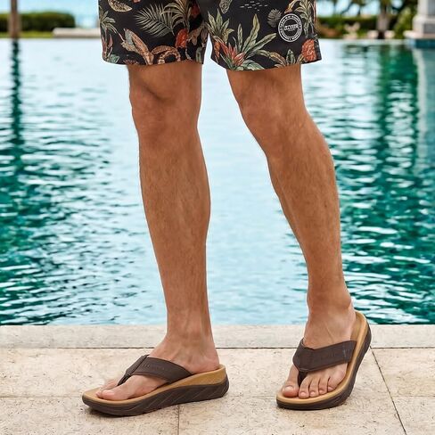 ZURIN Mens Orthotic Flip Flops Recovery Sandals Slides for Men，Comfort Thong Sandals with Plantar Fasciitis Arch Support Thick Athletic Cushion for Sports Exercise Walking Beach Indoor Outdoor in Saudi Arabia