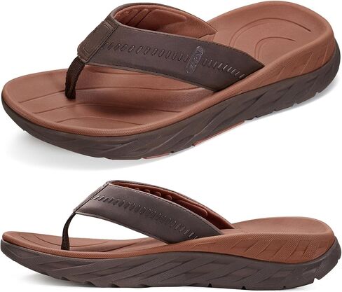 ZURIN Mens Orthotic Flip Flops Recovery Sandals Slides for Men，Comfort Thong Sandals with Plantar Fasciitis Arch Support Thick Athletic Cushion for Sports Exercise Walking Beach Indoor Outdoor in Saudi Arabia