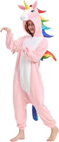 Unicorn Costumes Halloween Unicorn Onesie for Adults Cartoon Animal Christmas Cosplay One-piece Pajamas in Saudi Arabia