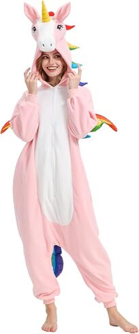 Unicorn Costumes Halloween Unicorn Onesie for Adults Cartoon Animal Christmas Cosplay One-piece Pajamas in Saudi Arabia